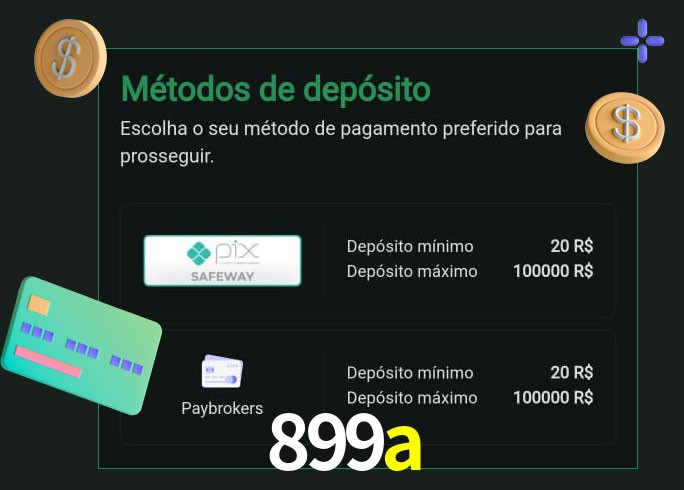 O cassino 899a oferece uma grande variedade de métodos de pagamento